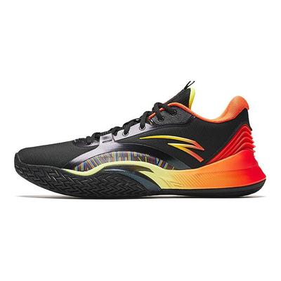 Tunnel de vent 5 Chaussures de basket-ball basses confortables et à la mode, résistantes au glissement, durables, pour hommes, sneaker Noir Orange 112441107-5