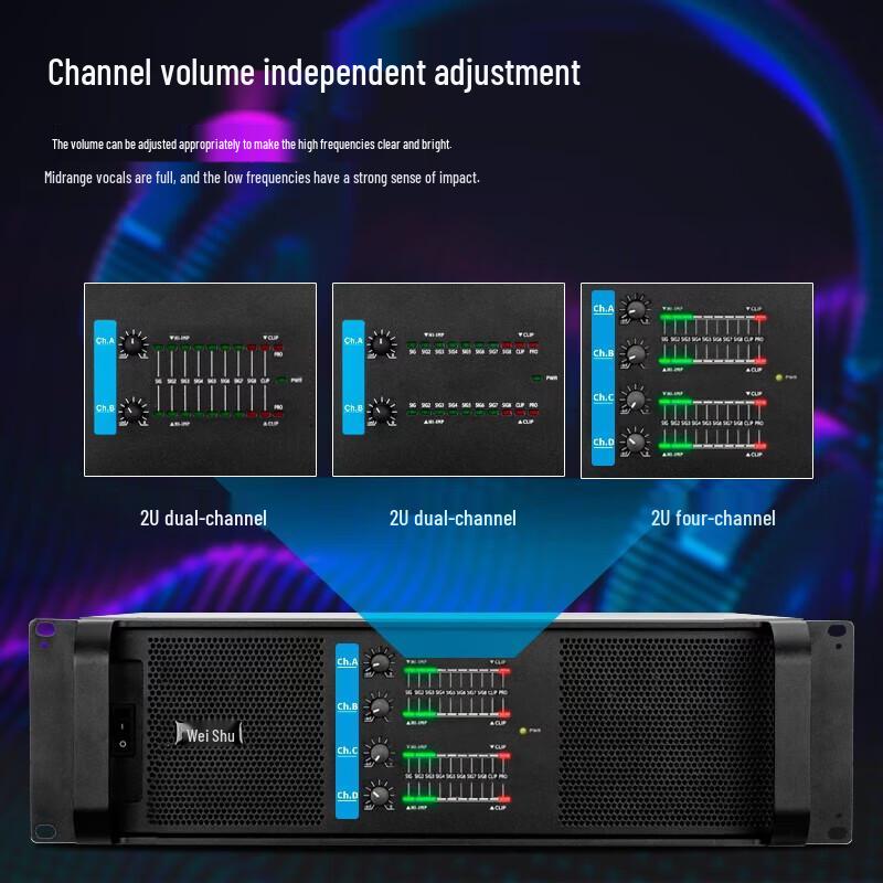 Professional Dual-Channel Audio Video Power Amplifier (CN version)