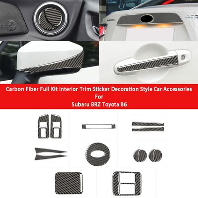 Carbon Fiber Air Outlet Zentrale Steuerung Full Kit Innen Trim Aufkleber Dekoration Stil Auto Zubehör Für Subaru BRZ Toyota