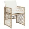 Vidaxl 5-Cz. Garden Furniture Set With Cushions, Beige, Poly Rattan