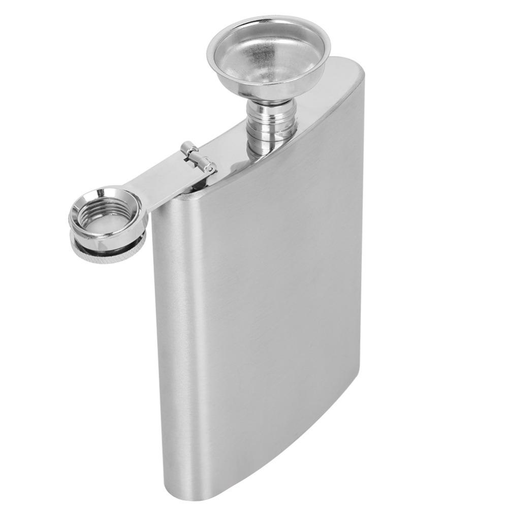 4 Piece Set Leak Proof Liquor Hip Flask Silver Hip Flask Set Elegant Whiskey Flask Birthday Gift