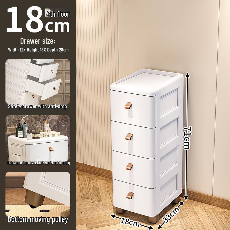 Szafka wielowarstwowa z wąską szczeliną i szufladami o wymiarach 18/25/30 cm do kuchni i łazienki