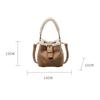 Autumn Winter Lamb Wool Bucket Bag Vintage Plush Mini Crossbody Shoulder Bag for Women Elegant Versatile Fashion Purse