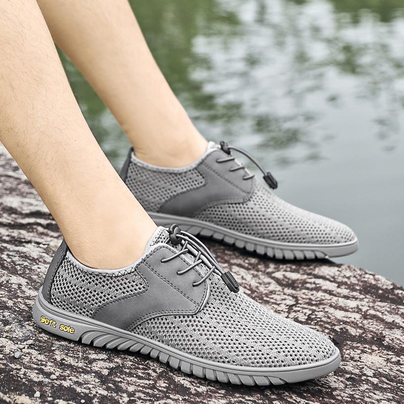 Fashion Summer Outdoor Travel Running Casual Shoes Men's Mesh Sports Shoes Fashion Mountaineering Breathable Lightweight Anti Slip Shoes