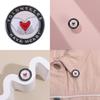 Trendy Alloy Geometric Heart Volunteer Brooch Pin Perfect For Stylish Commute