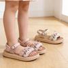 New Arrival Kids Sandals with Style Design, Korean Style Hook & Loop Princess Shoes for Girls