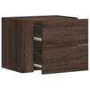 Wall Mounted Nightstand Brown Oak Effect 45 x 30 x 35 cm