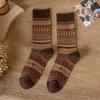 Women's Cotton Socks for Autumn and Winter Thickened Retro Mid-calf Women's Ethnic Pile Socks