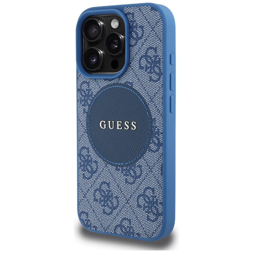 Guess 4G Circle Classic Logo Case        Magsafe For iPhone 16 Pro Blue