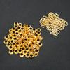 200Pcs 6mm Shoes Grommet Hollow Hole Rivet DIY Hand Made Brass Gold Leather Accessories