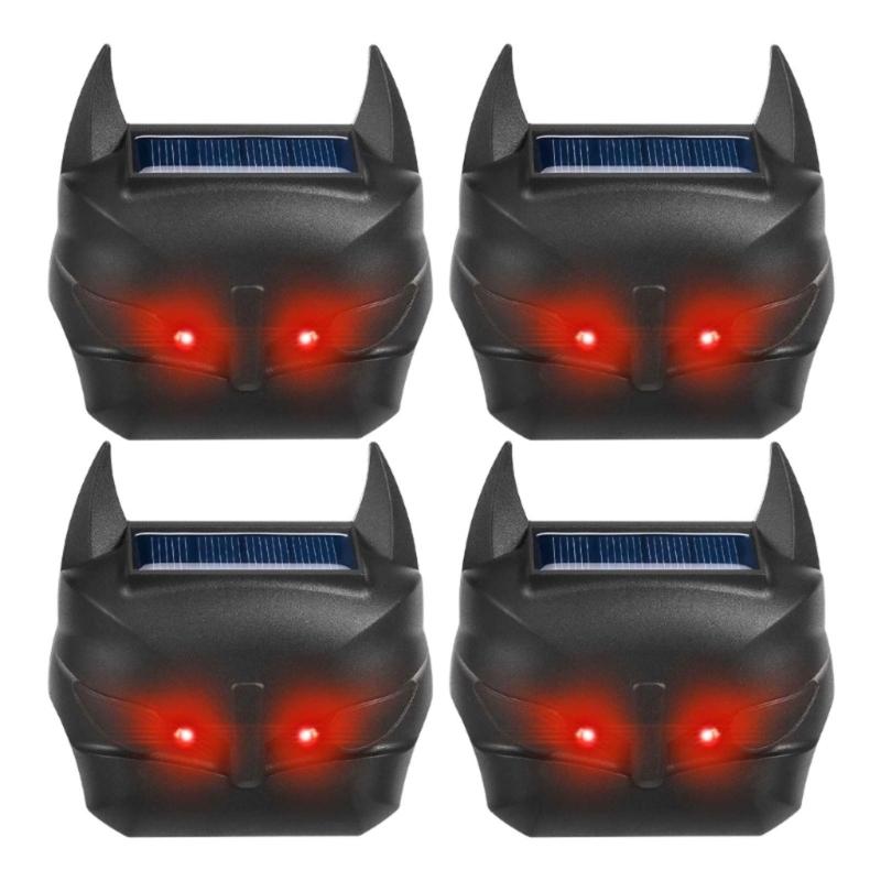 

4 Pieces Solar Motion Alarm Solar Animal Repellent Alarm Solar Animal Driver Solar Alarm ABS Texture Suitable for Farm 1