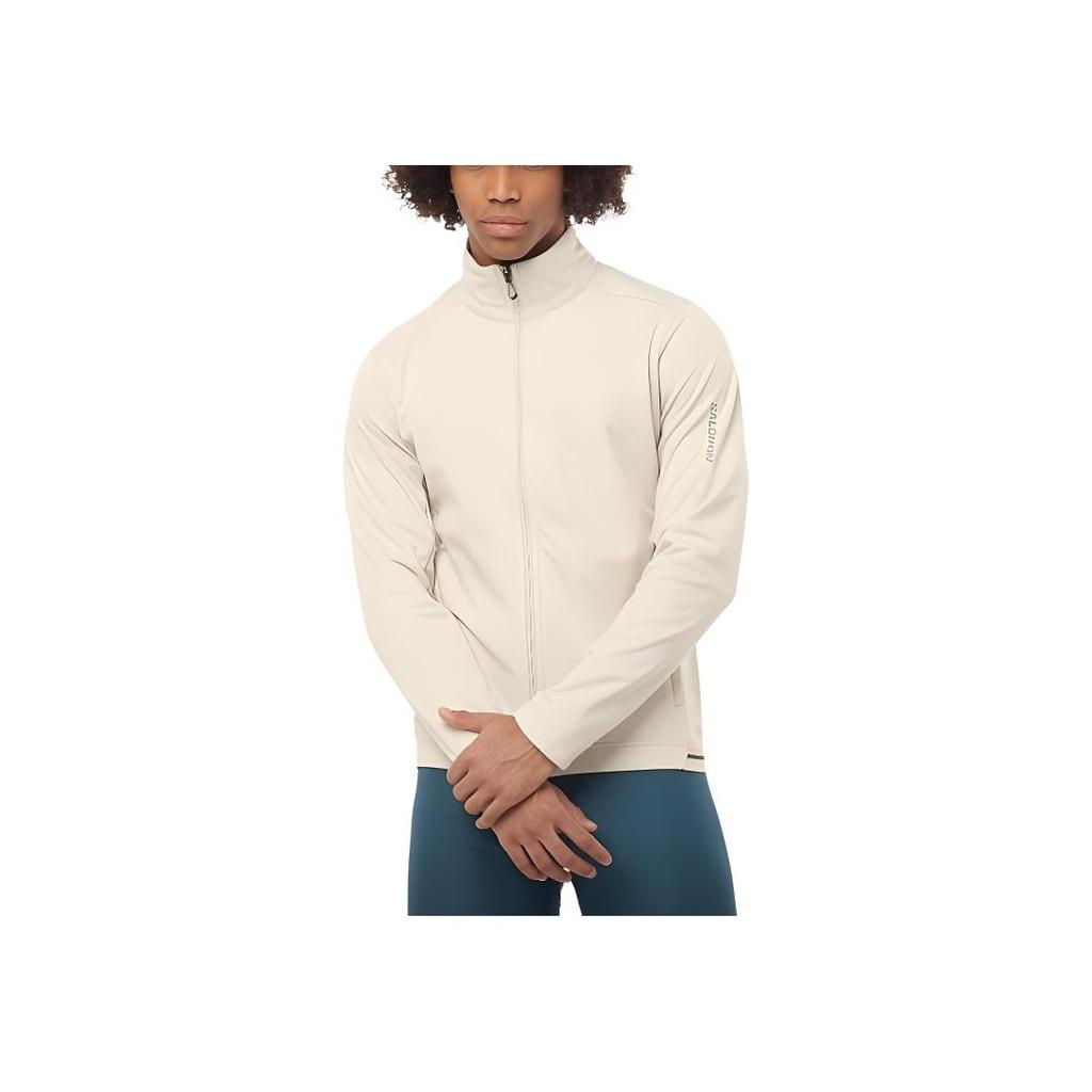 Salomon Gore-Tex Infinium Solid Versatile Windproof Waterproof Breathable Stand Collar Long Sleeve Jacket Men jackets Off-White LC2267200