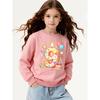 European Sizes Girls Soft Crewneck Sweatshirt Nine Birthday Candle Number Print Design, Casual All-Match, Ideal Holiday Present