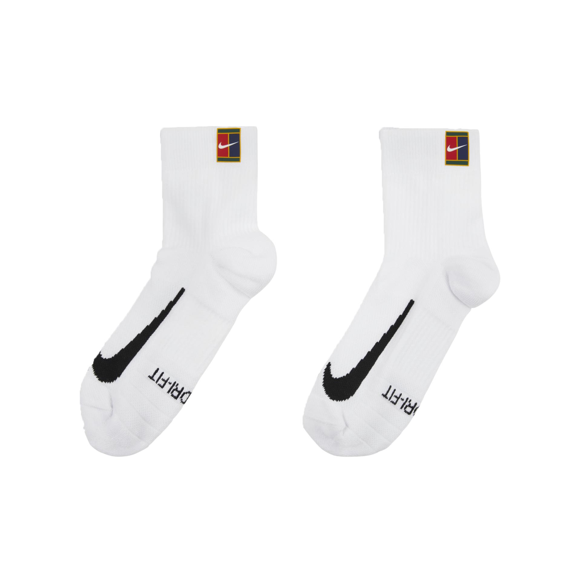Nike Court Multiplier Max Tennis Ankle Socks 2 Pairs CU1309-100 XL