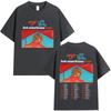 Rapper Mgk Lost Americana Tour Graphic T Shirt Men's Fashion Short Sleeve T-shirts Retro Cotton T-shirts Streetwear