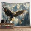 Large Eagle Wall Tapestry Vibrant Oil Painting Design Living Room Wall Hanging Cloth for Home Decoration