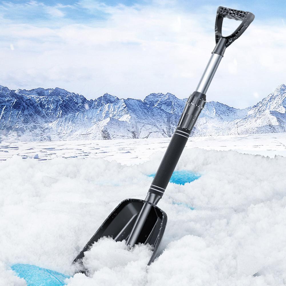 Snow Shovel Large Capacity Portable Snow Shovel Aluminum Alloy Emergency Snow Shovel for Car Truck SUV Vehicle