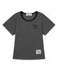 Koiliseu [U-Neck] Laura Small Logo Contrast U-Neck Short Sleeve T-Shirt (10 Colors)