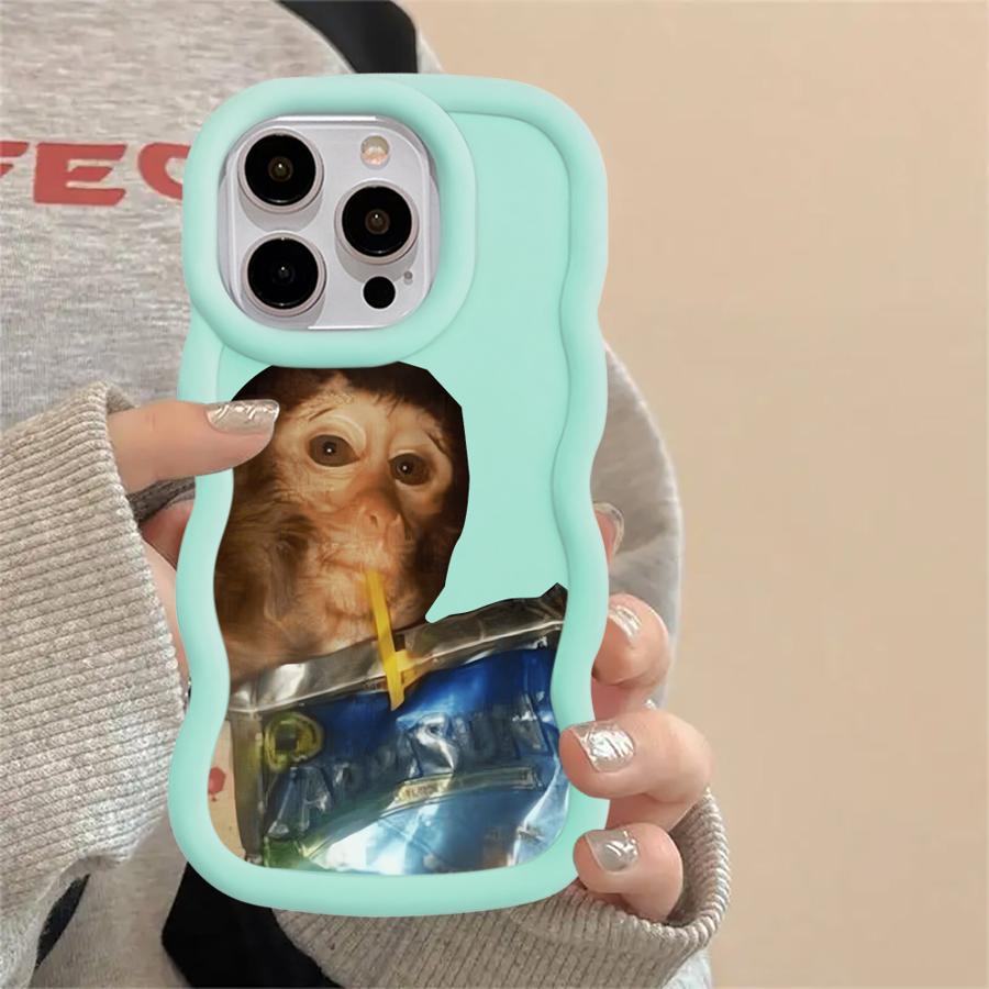 

Monkey Drink Trend Case for iPhone 17 Air 15 Plus 13 14 XR 16 Pro Max 12 11 8 Soft Phone Cover iPhone 15 Pro
