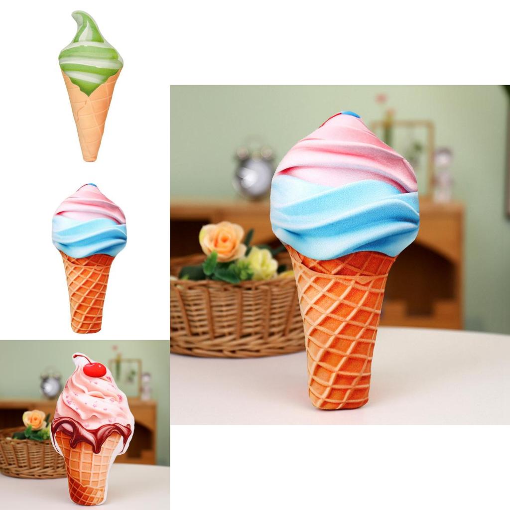 Crispy Cone Ice Cream Plush Doll Adorable Stuffed Toy For Kids Short Plush Material Customizable Design
