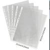 20pcs A4 Transparent Plastic File Sleeves with 11 Holes, Durable PP Material Three-Ring Binder Compatible, Office File Organizer