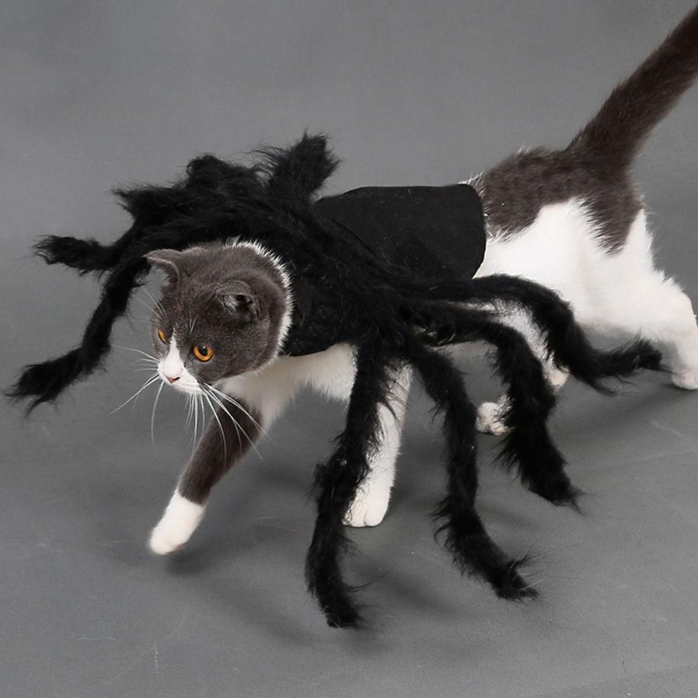 Cosplay Pet Spider Costume Funny Dog Cat Spider Clothes Halloween Spider Pet Costume  Party