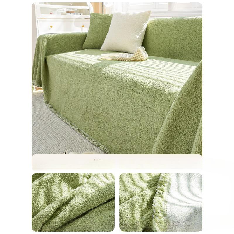 Cream Style Plush Sofa Cover Towel Autumn and Winter Non-Slip Sofa Cover All-Inclusive High-Grade Anti-Scratching Cushion Blanket