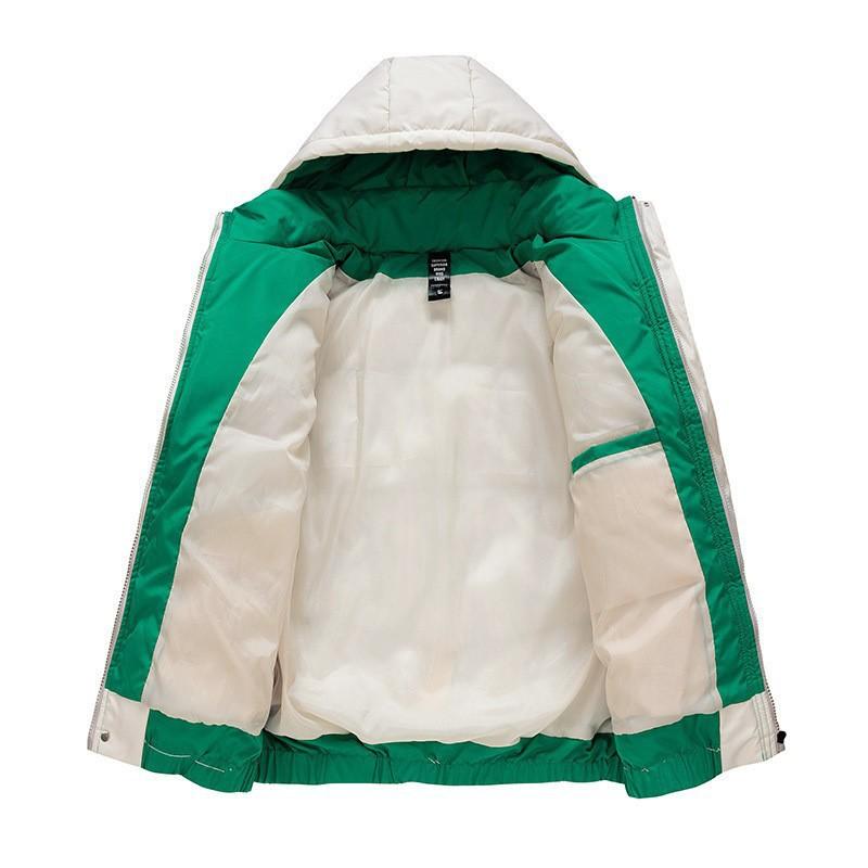Winter Warm Hooded Jacket for Men Casual Windproof Coat Padded Thicken Parka Jackets Men's Quilted Full Zip Windbreaker Insulated Jackets with Hood