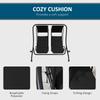 Two-Seat Garden Swing Chair, with Protective Canopy - Black