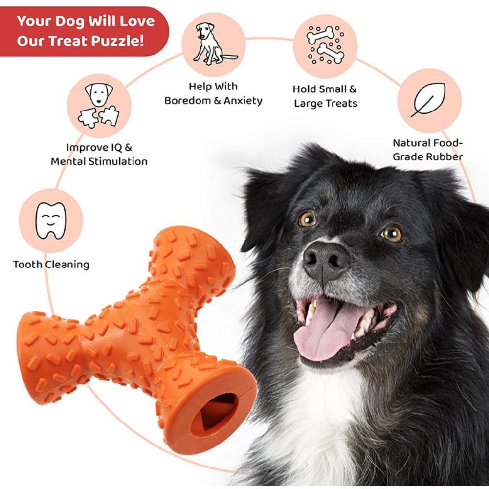 Pet toy bite-resistant leaking rubber three-sided leaking dog puzzle side herding large dog