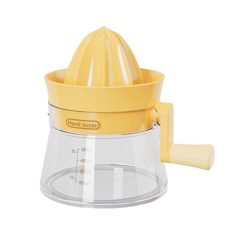 Manual Citrus Juicer Hand Crank Orange Lemon Squeezer Portable Fruit Press Juicer with Residue Separator for Home Kitchen Use