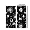 2pcs Classic Mystic Witch Polyester Curtains   Boho Sun Moon Star Mandala Print   Black and White Bedroom Decorative Drapes   for H