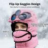 1pcs Unisex Solid Color Lei Feng Hat Winter Earflap Hat Keep Warm Ski Hat Bomber Hat for Outdoor Riding Snow Activities