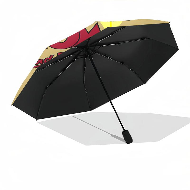1pc Tom and Jerry Automatic Folding Umbrella - Compact 8-Rib Design, Durable Plastic & Iron1336L
