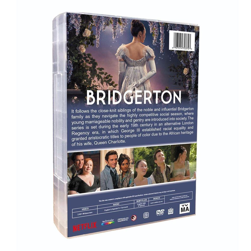 Bridgerton Staffel 1-4 DVD TV-Serie 12-Disc Neues Box-Set