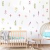 Watercolor Flowers Wall Decals Vintage Botanical Plant Wall Stickers Floral Mural for Bedroom Living Room Nursery Decor