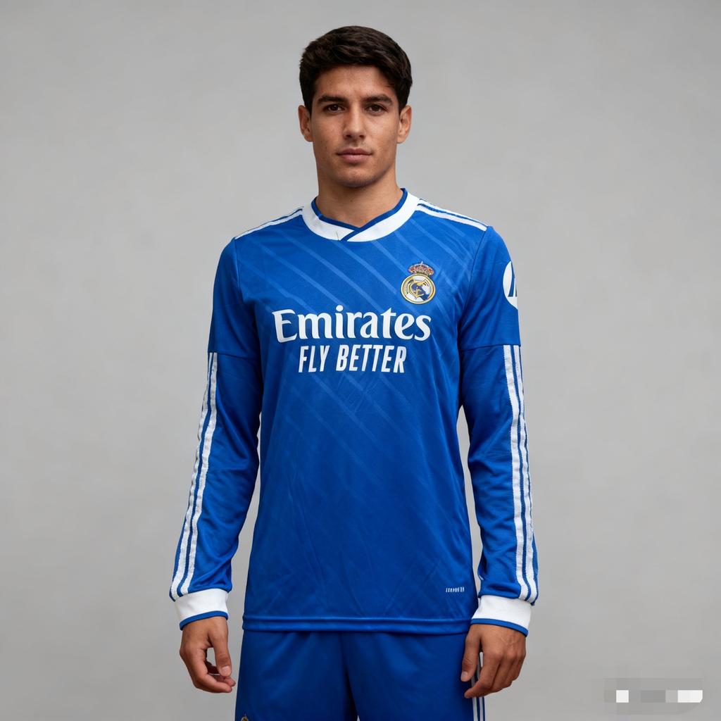 Thai Version Of Football Clothes 2526 Real Madrid Jersey Home Long-sleeved Shirt Quick-dry Rangers Commemorative Edition Fan