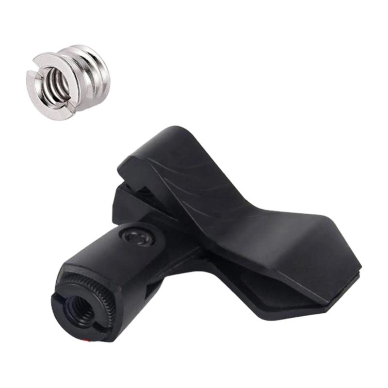 Portable Microphone Holder Clip Easy Setups Adjustable Positioning for Optimal Recording Universal Clamp Durability ABS