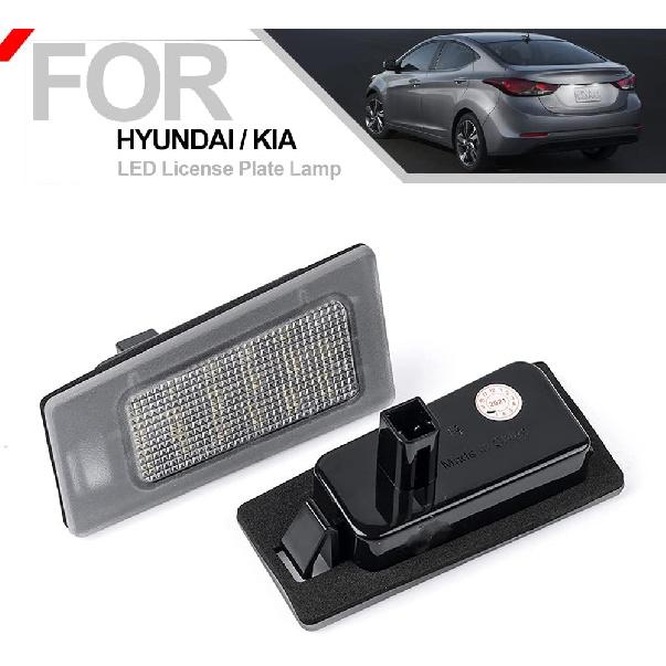Nsautolighting LED License Plate Lights Full LED Number Plate Lamp Assembly for 2011-2018 Hyundai Elan'tra Accent Elan'tra Coupe for 2009-2018 Kia