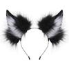 Tamamo no Mae-style, realistic and cute plush animal tail and ear costume for anime conventions, featuring fox ears and a fox tail headband