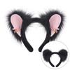 Handmade Faux Fur Fox Cat Ears Headband Lolita Cosplay Anime Convention Accessory