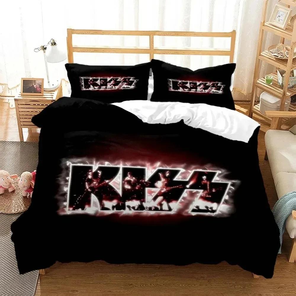 Kuss Band Rock 3D Printed Bedding For Boys Queen Bedding Set Soft And Comfortable King Size Bedding Set