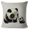 Cute Cartoon Animal Pillowcase Watercolor Animal Cushion Cover Living Room Bedroom Sofa Linen Decorative Pillowcase