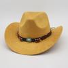 Cappello Western da Cowboy Transfrontaliero Vendita all'Ingrosso Calda Stile Etnico Cappello a Cilindro Tibetano Prateria Ciclismo Vacanza Parasole Cappello Protezione Solare