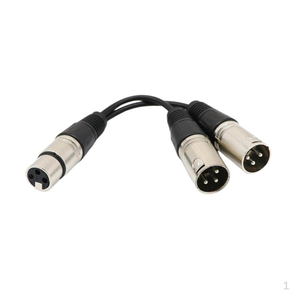 6 "XLR 3 Pin FEMALE to 2 Dual man Y SPLITTER Microphone PA