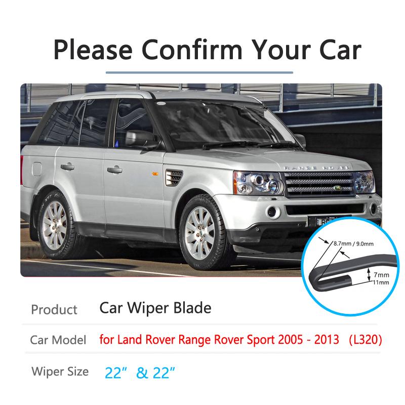 Для Land Rover Range Rover Sport 2005~2013 L320 Передние щетки стеклоочистителя Автоаксессуары 2006 2007 2008 2009 2010 Автомобильная щетка стеклоочистителя