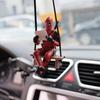 Anime Car Mirror Hanging Pendant Deadpool Ornaments Auto Functional Rear View Mirror Charm for Car Interior Decor Christmas Gift