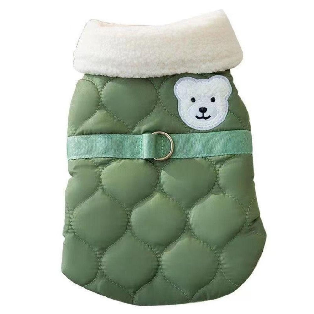 Leash Ring Dog Winter Jacket Two Leg Design Pet Coat Comfortable Cat Cotton Vest Winter Season