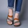 2025 Summer Women's Wedge Sandals: European & American Style, Color Block, One-Strap Design, In Stock
