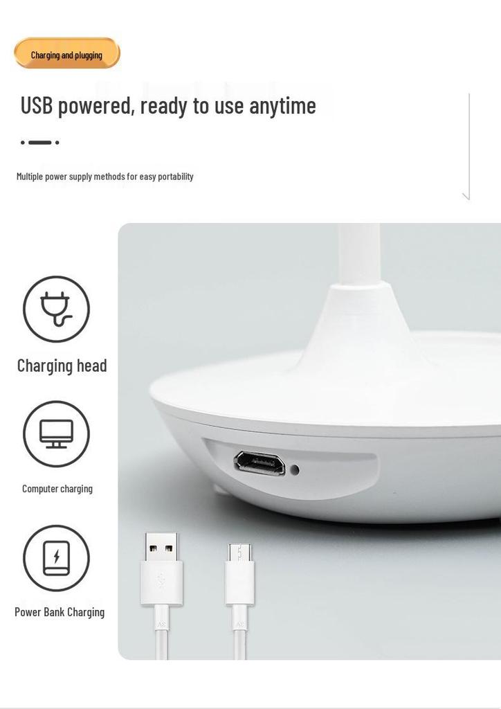 Smart Eye Protection Desk Lamp with Flexible Tube for Students